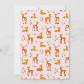 Oh Herten Waterverf Bloemen Baby shower Kaart (Achterkant)