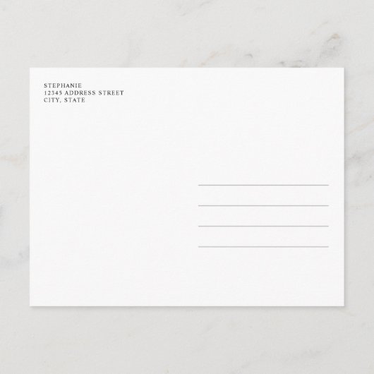 Oh Herten Waterverf Blue Cloud Baby shower Invite Briefkaart (Achterkant)