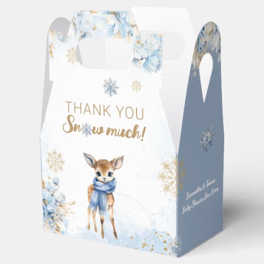 Oh herten winter baby jongen douche bedankdoosjes (Geopend)