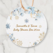 Oh herten winter baby jongen douche bedankjes labels (Achterkant)