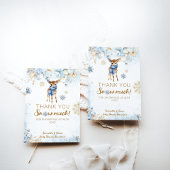 Oh herten winter baby jongen douche bedankkaart