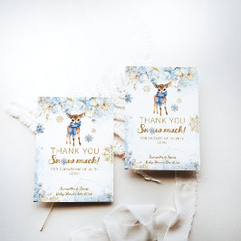 Oh herten winter baby jongen douche bedankkaart