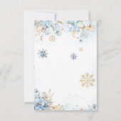 Oh herten winter baby jongen douche bedankkaart (Achterkant)