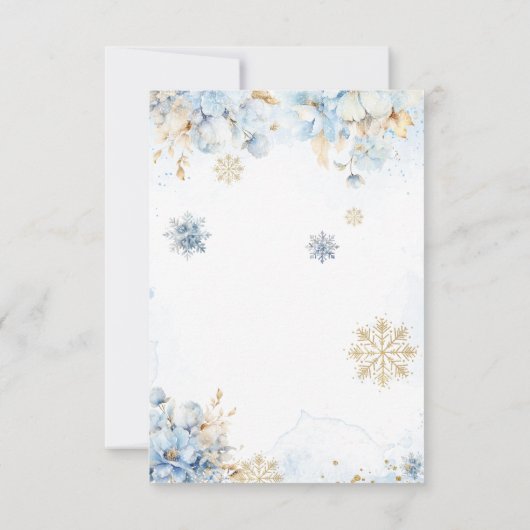 Oh herten winter baby jongen douche bedankkaart (Achterkant)