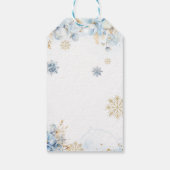 Oh herten winter baby jongen douche cadeaulabel (Achterkant)