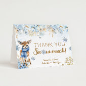 Oh herten winter baby jongen douche luier bedankkaart