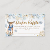 Oh herten winter baby jongen douche luier informatiekaartje (Voorkant)
