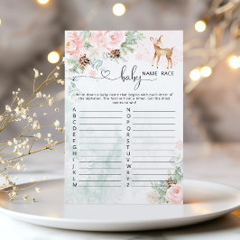 Oh herten winter baby naam race baby shower spel