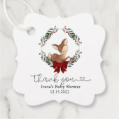 Oh herten winter groen dank u bedankjes labels (Voorkant)