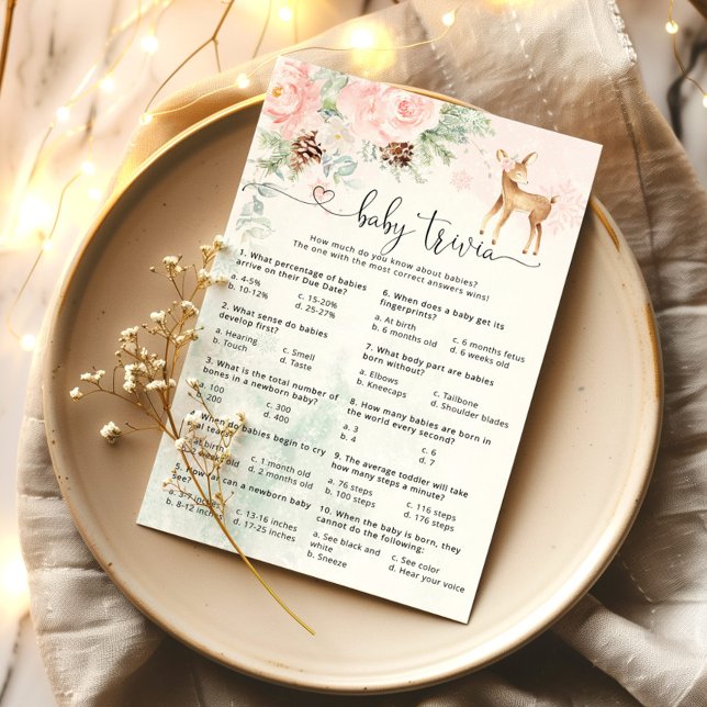 Oh herten winter kalligrafie baby trivia spel (Creator heeft geüpload)