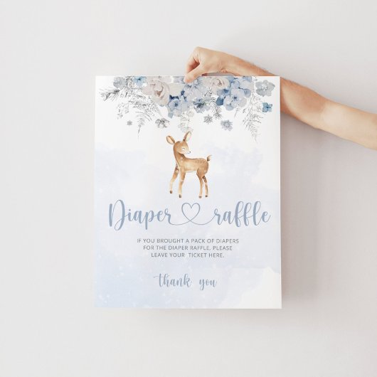 Oh herten winterblauwe luier loterij Poster