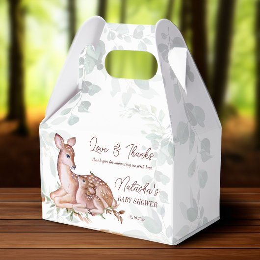 Oh herten woodlands baby shower bedankdoosjes