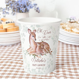 Oh herten woodlands baby shower papieren bekers