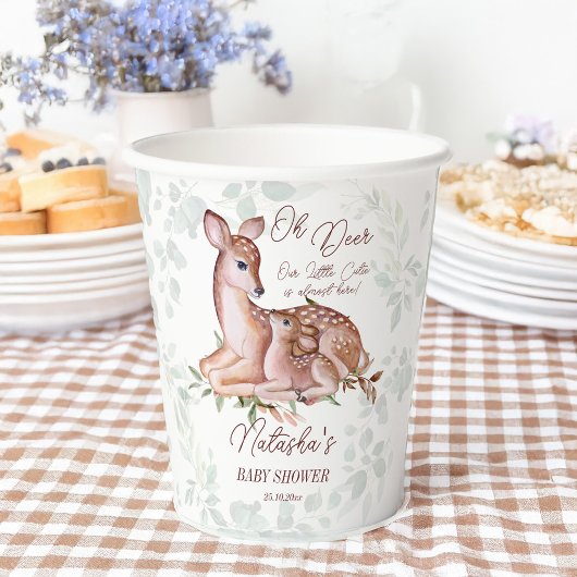 Oh herten woodlands baby shower papieren bekers