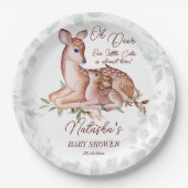 Oh herten woodlands baby shower papieren bordje (Voorkant)