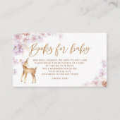 Oh hertenboeken voor baby kaartje informatiekaartje (Voorkant)