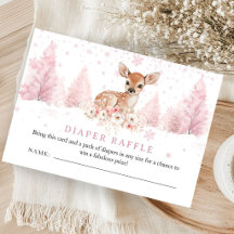 Oh Hertje Baby Shower Roze Winter Meisje Luier Raf
