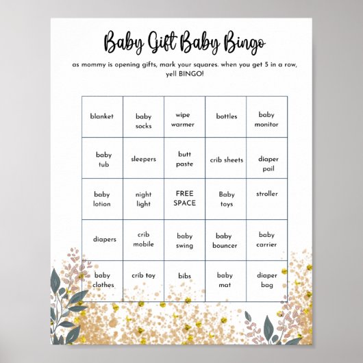 Oh hertje baby shower spellen poster (Voorkant)