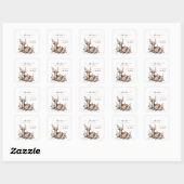 oh hertje babyshower bedankt vierkante sticker (Vel)
