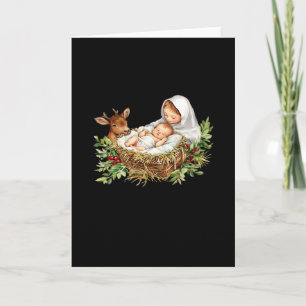 Oh hertje Maria kerststal kerst Jezus Kaart