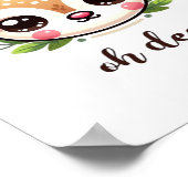 Oh hertje Schattig hertje Minimaal ontwerp Poster (Hoek)