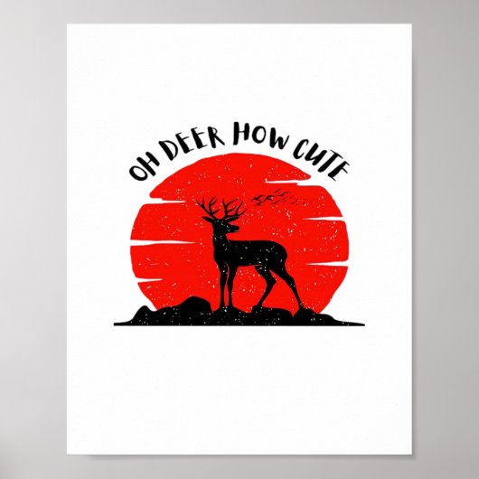 Oh hertje schattige stijl poster (Voorkant)