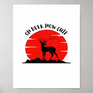 Oh hertje schattige stijl poster