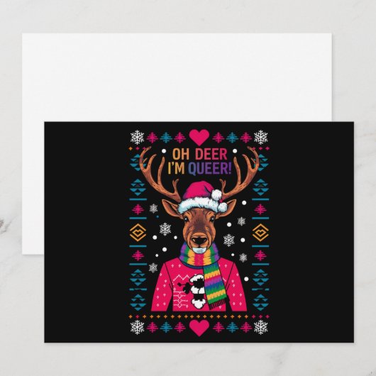 Oh hertog ben ik queer LGBT LGBTQ Gay Pride lelijk Feestdagenkaart (Voorkant / Achterkant)