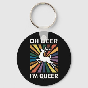 Oh hertog ben ik queer regenboog LGBT trots homose Sleutelhanger
