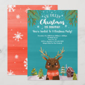 Oh Hertog Kerstdag Is Hier Blauw Rood Kaart (Voorkant / Achterkant)