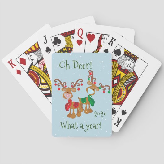 Oh hertog Wat een jaar Kerst Pandemisch 2020 Pokerkaarten (Achterkant)
