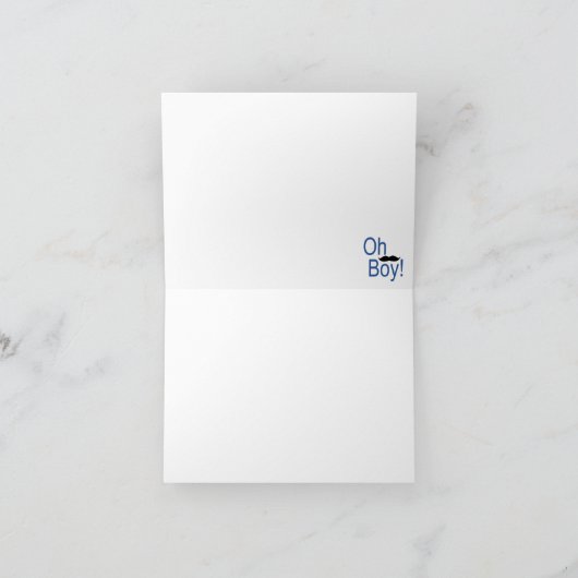 Oh het Baby shower van de Jongen dankt u kaardt Bedankkaart (Binnen)