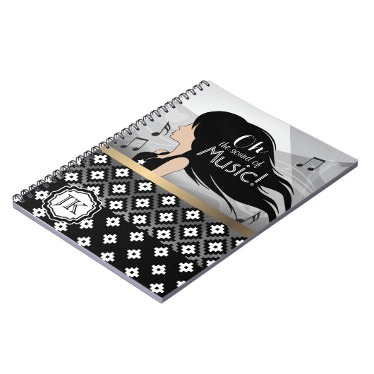 Oh het geluid van het muziekmeisje notitieboek (Linkerzijde)