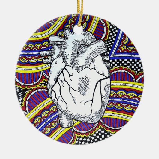 Oh het hart keramisch ornament (Voorkant)