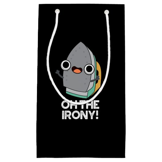Oh, het Irony Funny Iron Pun Dark BG Klein Cadeauzakje (Voorkant)