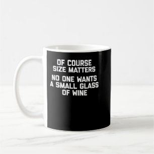 Oh, het is een meisje dat een witte wijn maakt. koffiemok