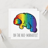 Oh het wenskaart van de hue-manatee kaart (Voorkant / Achterkant in situ)