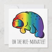 Oh het wenskaart van de hue-manatee kaart (Voorkant)