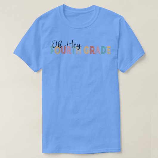 Oh Hey 4th Fourth Grade Back To School Retro Vinta T-shirt (Design voorkant)