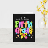 Oh hey 5e klas Coquette Bow blij terug naar school Kaart (Gele Bloem)