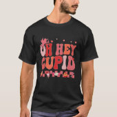 Oh Hey Cupid Retro Groovy Valentijnsdag Couple M T-shirt (Voorkant)