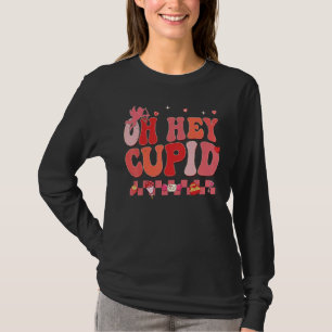 Oh Hey Cupid Retro Groovy Valentijnsdag Koppel M T-shirt