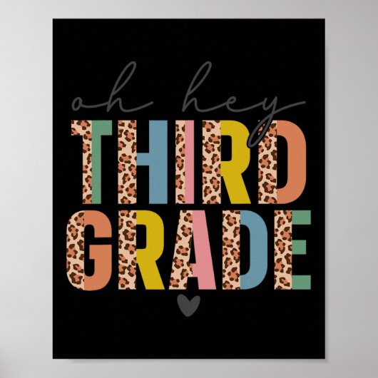 Oh Hey Derde Klas Terug Naar School Studenten 3e G Poster (Voorkant)