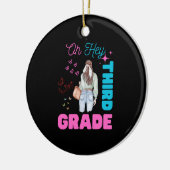 Oh hey derde klas terug naar school studenten keramisch ornament (Links)