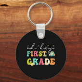 Oh Hey Eerste Klas Grappig Naar School Sleutelhanger (Voorkant)