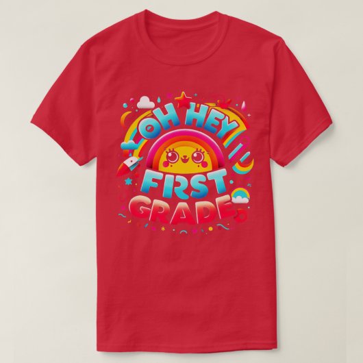 Oh hey leerkracht eerste klas Kinder eerste school T-shirt (Design voorkant)