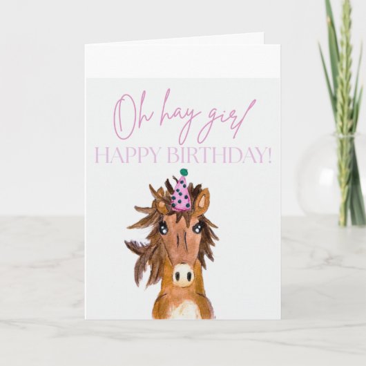 Oh Hey Meisje!  Gefeliciteerd! Kaart (Voorkant)