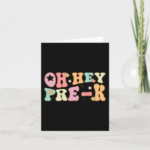 Oh Hey Pre K Groovy Terug naar school Happy First Kaart