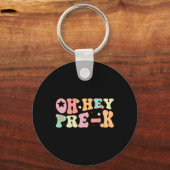 Oh Hey Pre K Groovy Terug naar school Happy First Sleutelhanger (Voorkant)