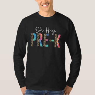 Oh Hey Pre K terug naar school luipaard regenboog T-shirt